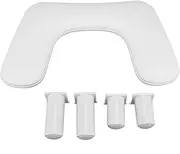 Two Hands Nail Arm Rest Adjustable Height Portable U Shape Design PU Leather Hand Pillow for Manicure at Home or Travel Ergonomic Nail Art Hand Support Soft Comfortable Easy to