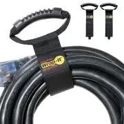 Easy-Carry Wrap-It Storage Straps - 22” (2-Pack) – Heavy-Duty Hook and Loop Cord