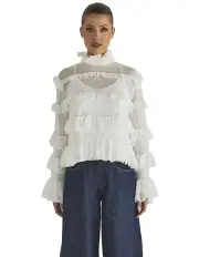 [Fate & Becker] Decadence Top in White