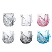 Ice Bucket Acrylic Clear Storage Tub Drink Buckets with Handle for Wine