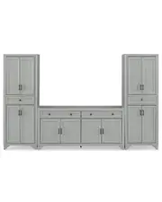 Crosley Furniture Tara 3Pc Sideboard And Pantry Set