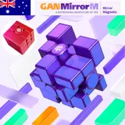 AU Stock GAN Mirror M Cube 3x3 Magnetic UV Purple Speed Cube Puzzle Xmas Toys