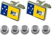 [Select Gifts] Shirt Dress Studs Canberra City Australia Flag Cufflinks