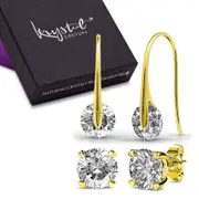 Boxed Earrings Set Embellished with SWAROVSKI® Crystals
