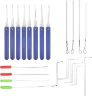 Tiny Key Extractor Very Flexible Tools for Broken Keys Lock Set of-21 Pieces