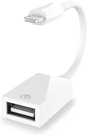 Lightnning to USB 3.0 OTG Adapter for Camera [Apple MFi Certified],Supports Connect USB Flash Drive, Keyboard, Mouse, MIDI Hub, Data Sync - Compatible with 1Phone 11/12/13/14 Pro Max, 1Pad Air