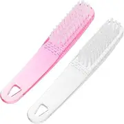 Happyyami 2Pcs Nail Brush with Handle for Cleaning Fingernails Durable Manicure and Dust Cleaner Design for Nail Dust Removal present