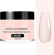 Professional Nude Acrylic Powder - 60g Acrylic Nail Extension Powder for Long-Lasting Manicures. Perfect for Nail Art, Carving & Extensions - No UV Lamp Required. Large Capacity for Salon or Home Use