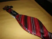 NICOLE MILLER MEN'S BOW TIE NEW NEW WITH TAG RED WHITE SILVER BLACK