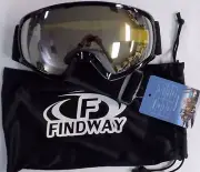 Findway Ski Goggles for Kids Over Glasses Snow/Snowboard Goggles Black