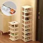 2-8 Layers Vertical Shoe Rack Removable Layered Shoe Cabinets Corner