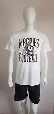 Collingwood Magpies AFL AFCOL0839 W24 Mens Short Sleeve Pyjama Set Size 4XL New