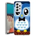 For Samsung Galaxy A23 5g A52 A53 TPU Case Cover+Glass(Blue Owl)