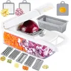 Ourokhome Vegetable Chopper Onion Cutter, 12 in 1 Professional Mandoline Slicer
