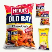 Herr's Old Bay Cheese Curls 7.5oz (3 bags) - Butter Popcorn (1.15oz) - 4 Bags