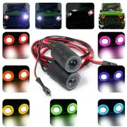 2Leds Angel & Demon Eyes LED Headlight Bulb Light for 1/10 RC Crawler Car 17mm