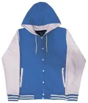 MEN'S ORGINAL SOLID VARSITY RIBBED BASEBALL FLEECE WARM HOODED FLEECE HOODY