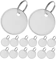 Healeved 50pcs Key Label Tags with Split Rings Writable Identifier Tags for Keys Luggage Pet Names for Easy Item Distinction and Organization