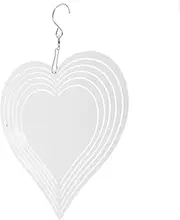 Outanaya Sublimation Wind Spinner Blank Heart Shape Outdoor Wind Chime Craft Project Decor Wind Socks and Spinners