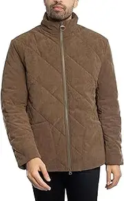 [Barbour] Men's Cord Liddesdale Quilted Jacket, Fossil
