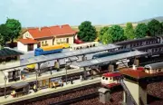 Faller #222119 1/160 Train station platform(167x29x33mm (x3))-Only platform