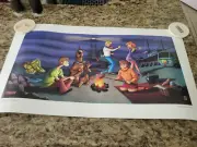 Classic Momen "Scooby Doo Picnic" 17"x30.5" Serio lithograph, W/COA