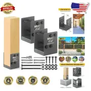 Secure 4x4 Post Base Bracket Set in Stainless Steel - Perfect for Fences & Decks