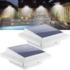 Outdoor Solar Lights - Gutter Lights 2pcs, Solar-Powered LED Wall/Fence/Step/...