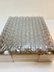 144 Empty PLAIN 1/3 oz 10ml Clear Glass Roll on Bottles WITHOUT CAPS & ROLLER