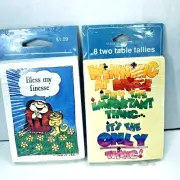2 Tally Cards 2 and 3 Table Bridge Cards Comic Cartoon Sealed Vintage
