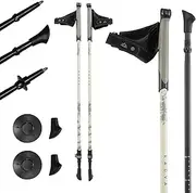 KADVA HALNA Nordic Walking Poles in Green, Adjustable Size 84-135 cm Quick Lock System for Stable and Secure Fixation of The Handle Made of Durable PP and TPR