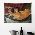 【INS爆款背景掛布】北歐貓咪掛布網紅拍照背景布臥室裝飾改造掛毯沙發布置大掛畫