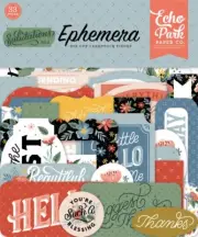 Echo Park Paper Co. Cardstock Ephemera **Salutations No. 2**