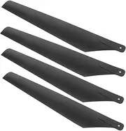 Vaguelly 4pcs Remote Control Aircraft Blades for Motor Car Model Motor Vane Motors Quadcopter Driveshaft Blades Drone Accessories Plane Black Plastic