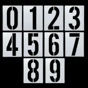 12 Inch Number Stencils 0-9 Plastic Number Stencils Digital Templates, Style B