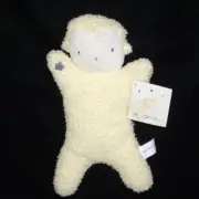 Baby Soft Collection Yellow Chenille Monkey Lamb Flat Lovey Plush Baby Toy NEW