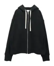zip-up hoodie M Black