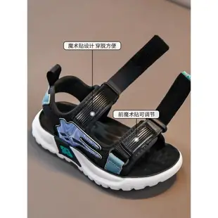 男童涼鞋2023夏季新款韓版兒童鞋子中大童軟底寶寶小男孩沙灘鞋潮