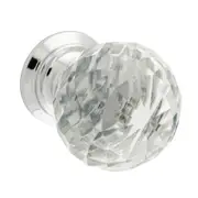 Tradco Clear Diamond Cut Glass Cupboard Knob 9540 - Available in Various Sizes