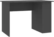 vidaXL Desk Chipboard Storage Shelf Writing Table Study Desk Computer PC Laptop Workstation Home Unit Organiser Office Dorm Room Grey