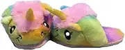 VineCrown Soft Novelty Animal Unicorn Plush Slippers Shoes Gift Toy (Rainbow)