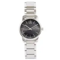 在飛比找momo購物網優惠-【Calvin Klein】極簡美學黑色手錶 -灰黑面X銀色