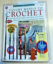 Boye I Taught Myself To Crochet Kit 6397 Section Left Handers Hooks F G H I K