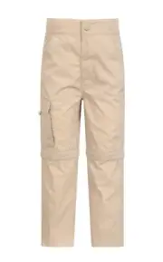 Active Trousers Zip Off Convertible Shorts Beige Age 11-12 Mountain Warehouse