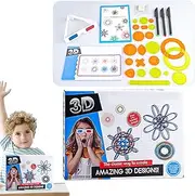 Paint Stencils | 3D Spiral Designer - Multi-Functional Creative Painting Template Toy Paper Craft Supplies for Travel Birthday Table Family Home Outdoor School