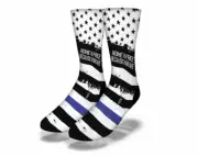 BRAND NEW ADULT / JUNIOR SAVVY SOX THIN BLUE LINE 3 SOCKS LIMITED OSFA POLICE