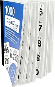 1000 White Raffle Tickets Book Cloakroom Tickets with Unique Security Code