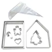 7pc R&M Gingerbread House Bake Set w/ 5x Piping Bags