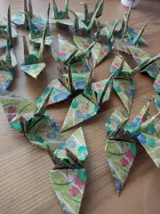 23 X Pre Made origami paper Cranes