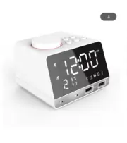 Hot K11 Bluetooth-compatible 4.2 Radio Alarm Clock Speaker With 2 USB Ports LED